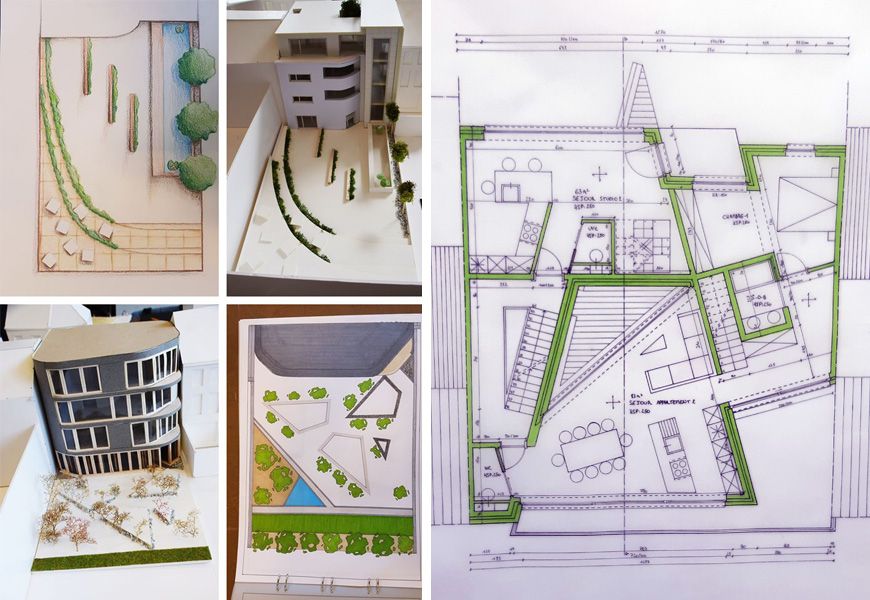 Cours de dessin d'architecture enseignement artistique à Liège Institut Marie-Thérèse