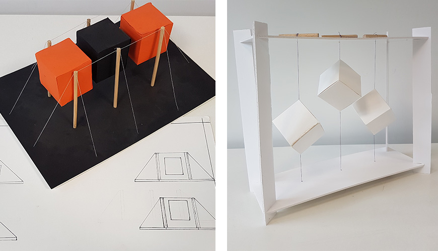 Cubes et architecture enseignement artistique à Liège Institut Marie-Thérèse