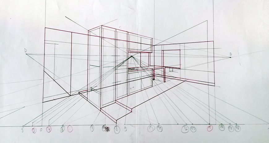 Dessin scientifique architecture enseignement artistique à Liège Institut Marie-Thérèse