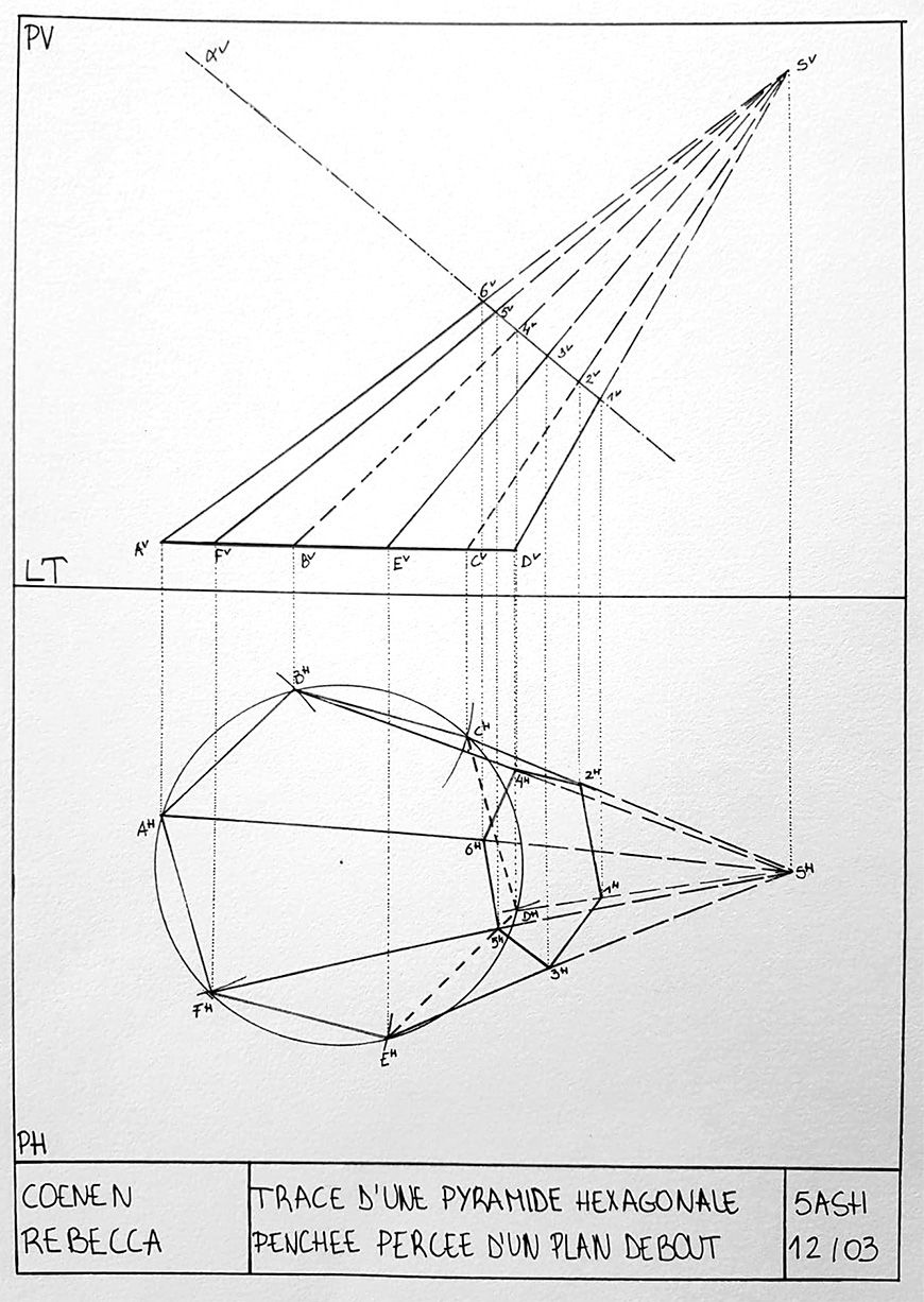 Dessin scientifique architecture enseignement artistique à Liège Institut Marie-Thérèse