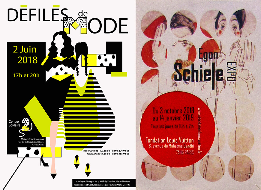 affiche publicité enseignement artistique à Liège Institut Marie-Thérèse